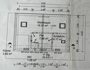 Grundriss Dachgeschoss mit Maßen Grundriss Dachgeschoss mit Maßen